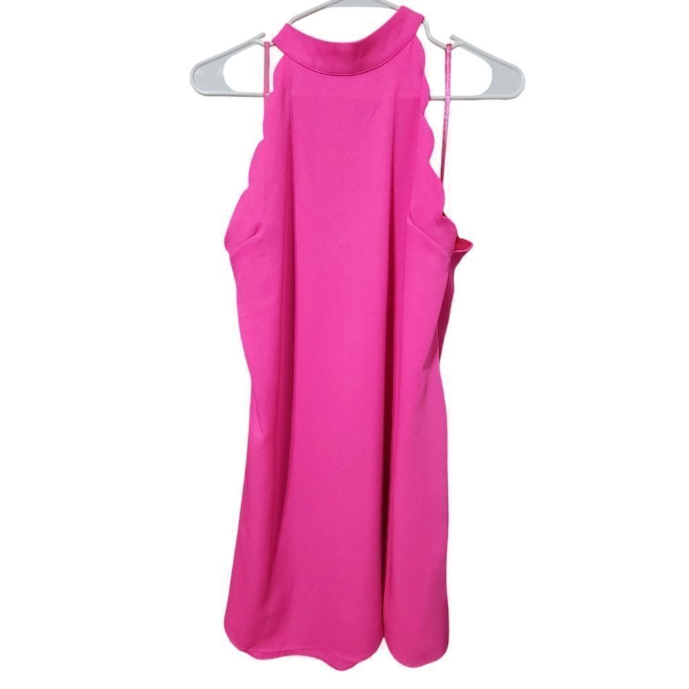 Barbie Pink Scallop Halter Dress